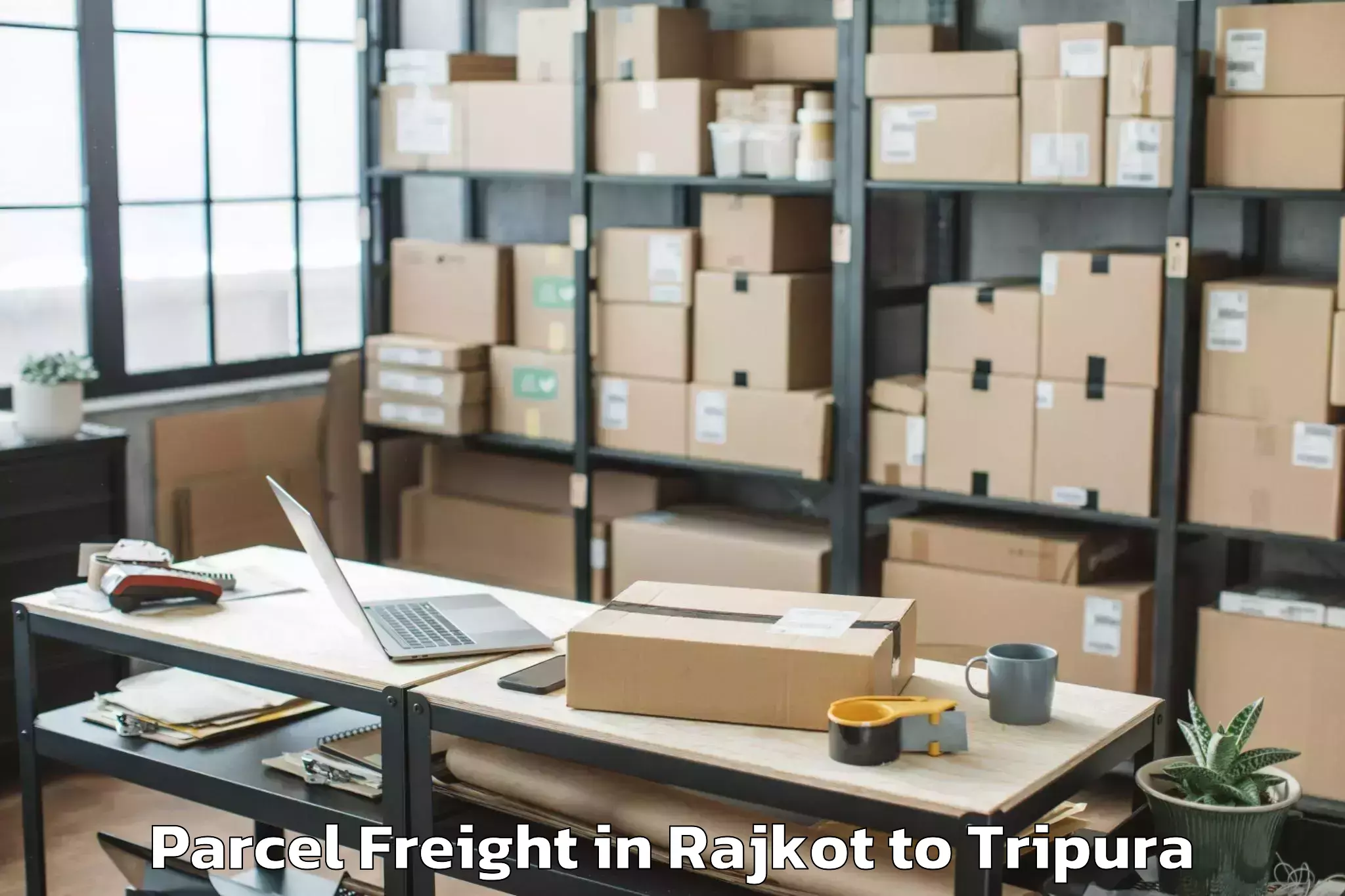 Quality Rajkot to Jirania Parcel Freight